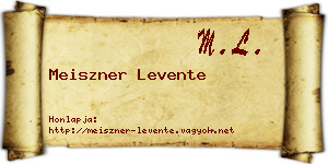 Meiszner Levente névjegykártya